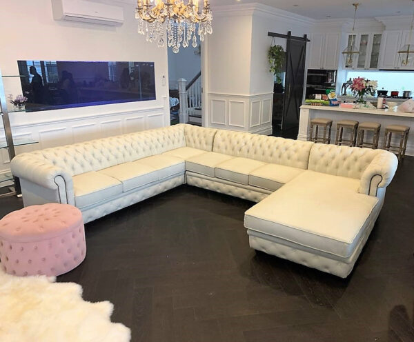 PREMIER L SHAPE + CHAISE - Classic Chesterfield