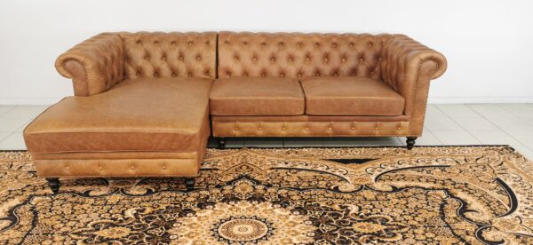 WATERLOO CHAISE SOFA - Classic Chesterfield