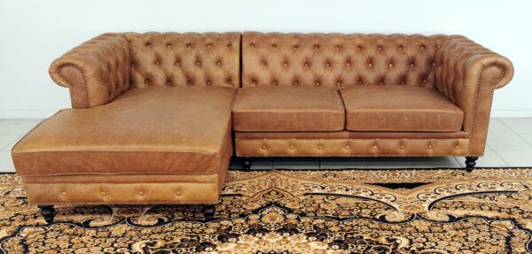 WATERLOO CHAISE SOFA - Classic Chesterfield