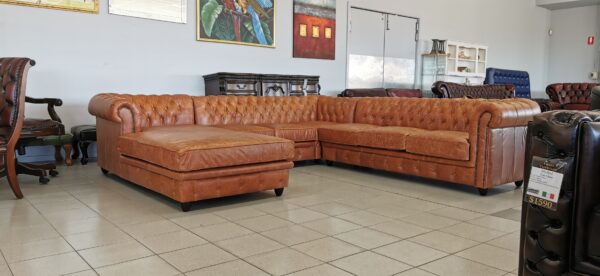 PREMIER L SHAPE + CHAISE - Classic Chesterfield