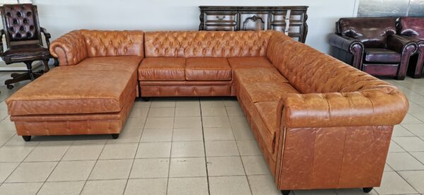 PREMIER L SHAPE + CHAISE - Classic Chesterfield