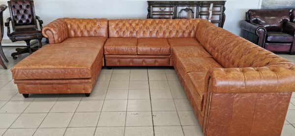 PREMIER L SHAPE + CHAISE - Classic Chesterfield