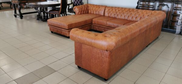 PREMIER L SHAPE + CHAISE - Classic Chesterfield
