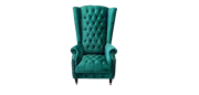 Manchester Custom High Back Wing Chair-Velvet